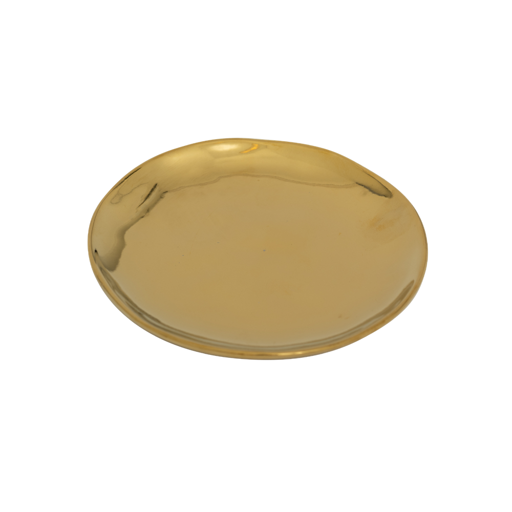 UNC- Good Morning Plate Gold, d.14 cm