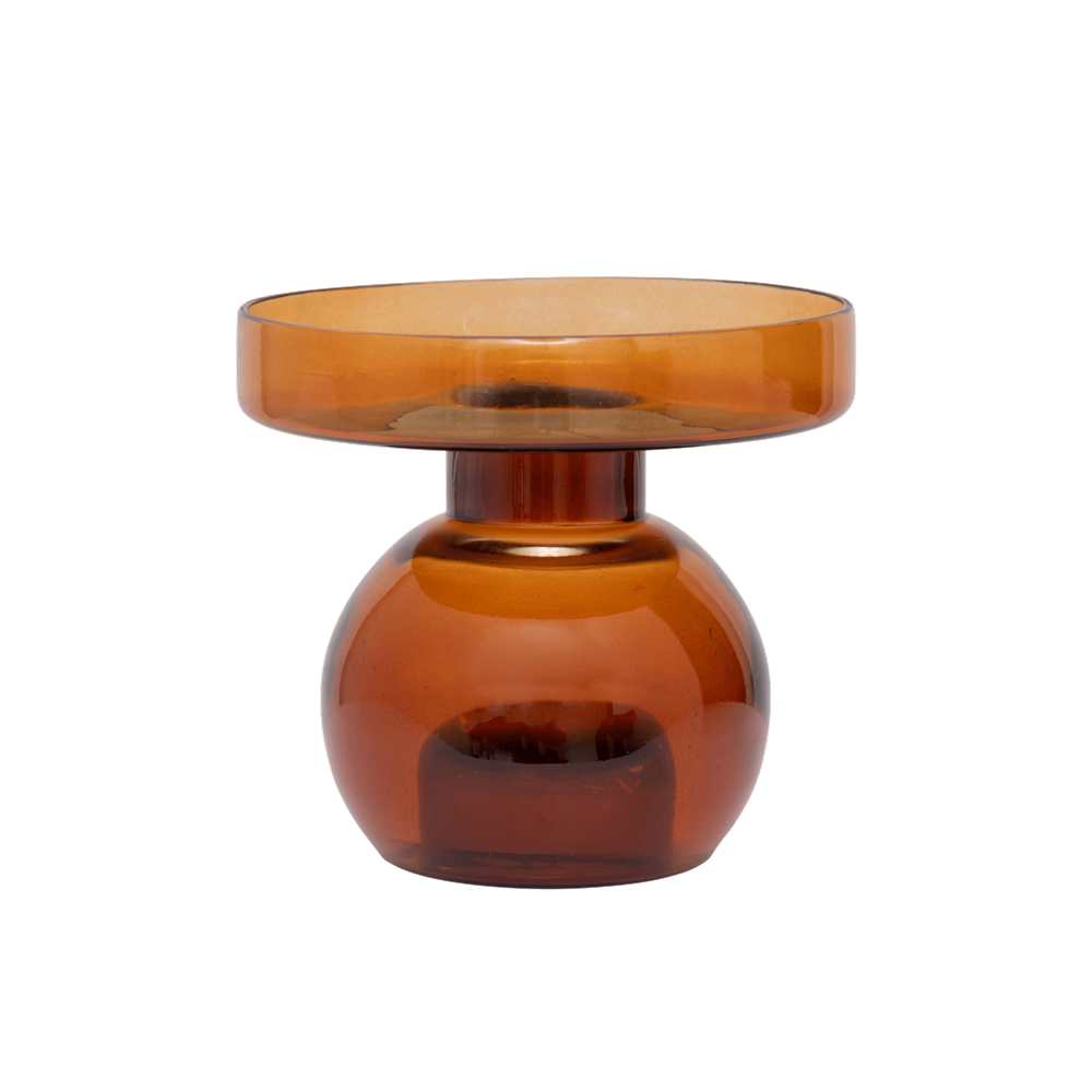 ?UNC-Candle holder Both Sides Apricot Orange