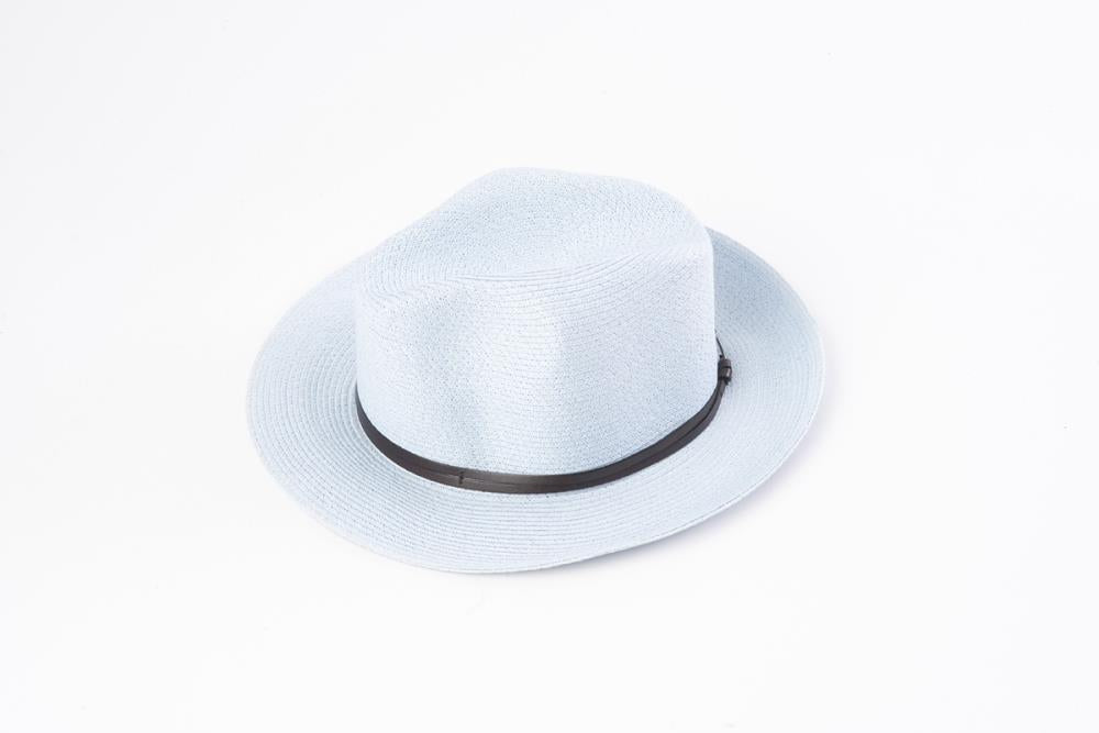 TRAVAUX EN COURS - Borsalino hat leather strap Ciel