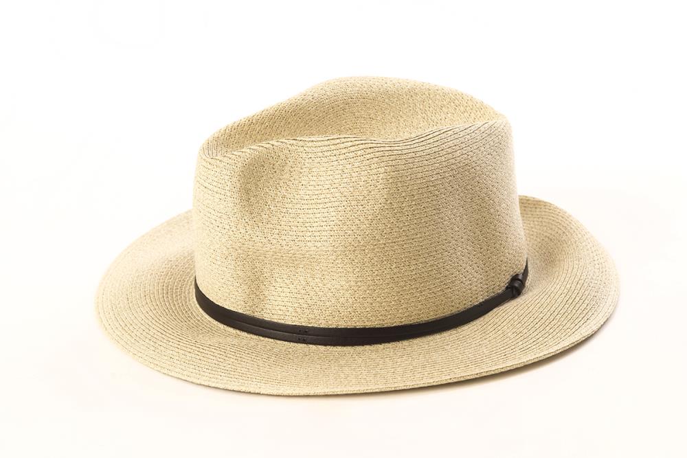 TRAVAUX EN COURS - Borsalino hat leather strap Mastic