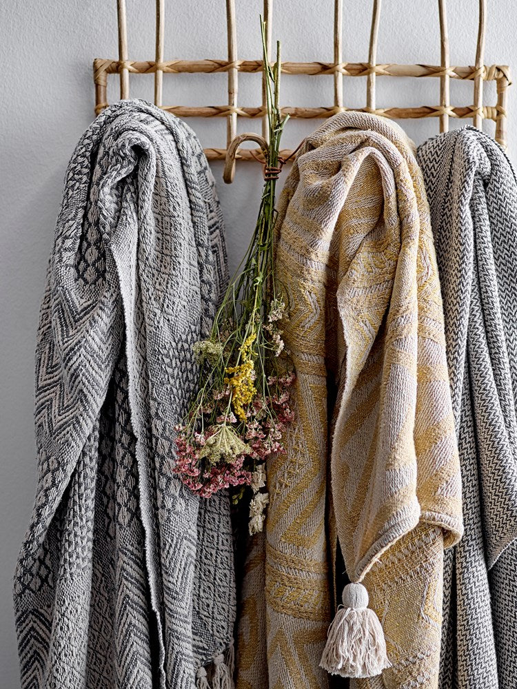 Sefanit Throw, Grey, Recycled Cotton
