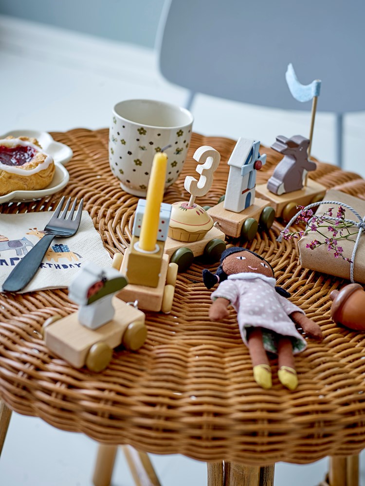 Bloomingville-Alfi Birthday Decoration, Brown, FSC 100%, MDF