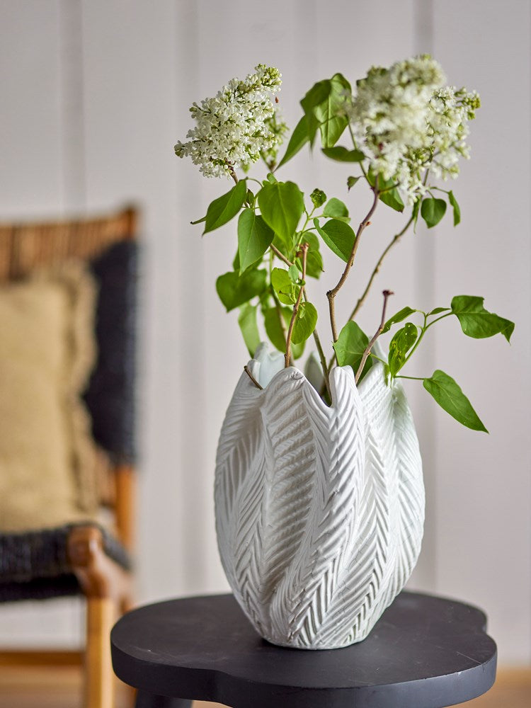 Creative Collection-Besa Vase, White, Stoneware