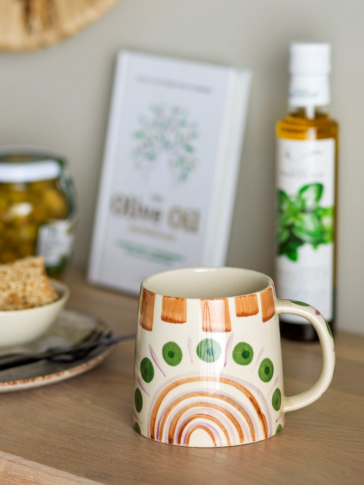 BLOOMINGVILLE-Shama Mug, Green, Stoneware