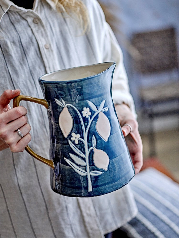 Creative Collection-Feriha Jug, Blue, Stoneware