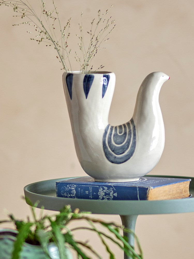Bloomingville-Trudy Vase, White, Stoneware