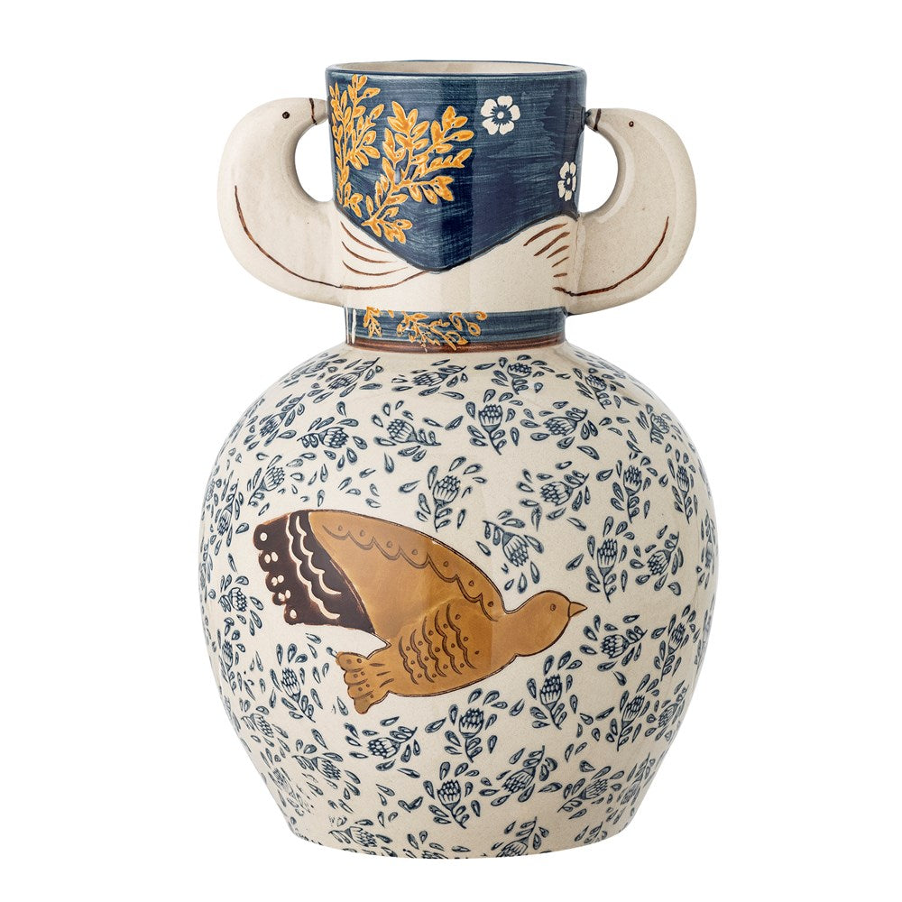 Bloomingville - Hezha Vase, Blue, Stoneware