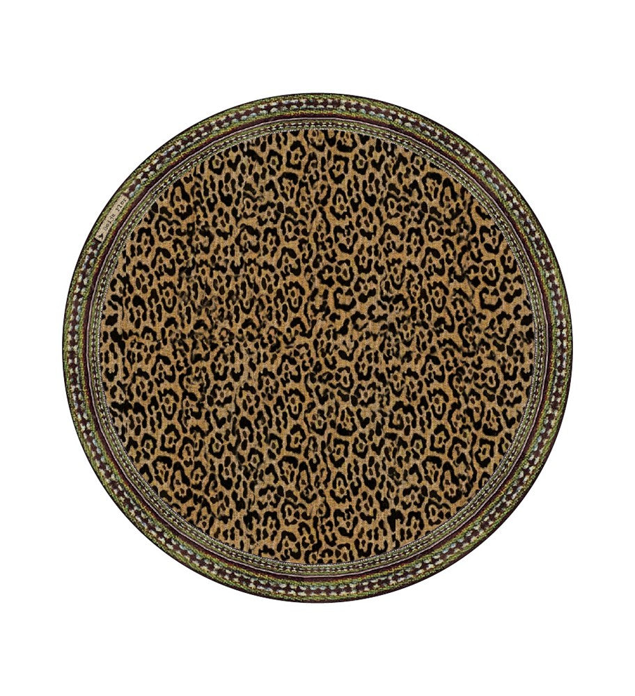 BEIJA FLOR- LEOPARD Small Round Vinyl Placemat