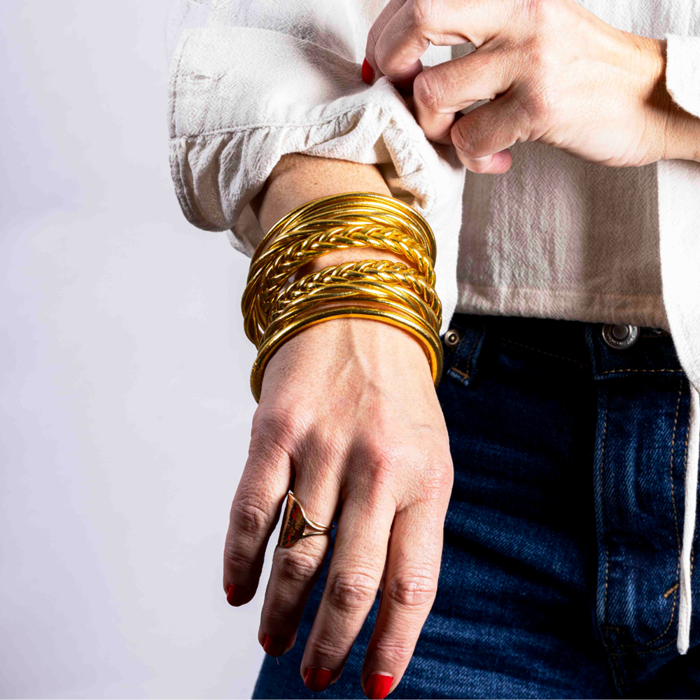 Buddhist Bracelet  Twist - LIGHT GOLD