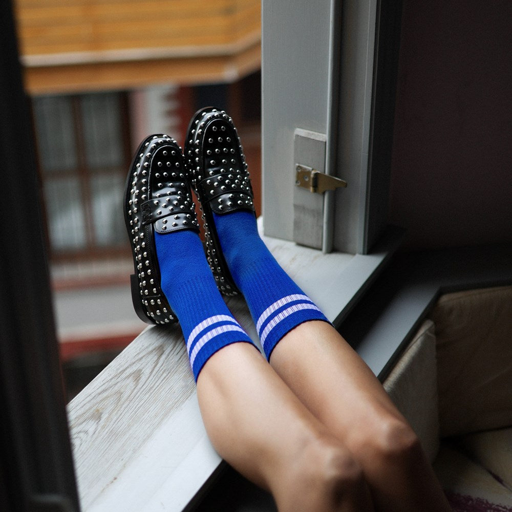 KLUE Organic cotton Tennis socks | Blue | Size: 36/40