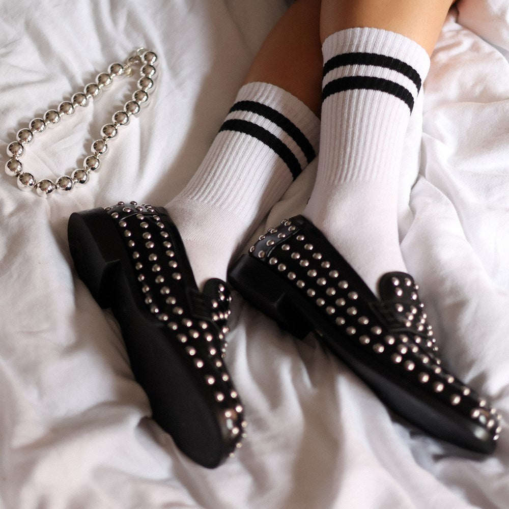 KLUE Organic cotton Tennis socks | White&Black | Size: 36/40