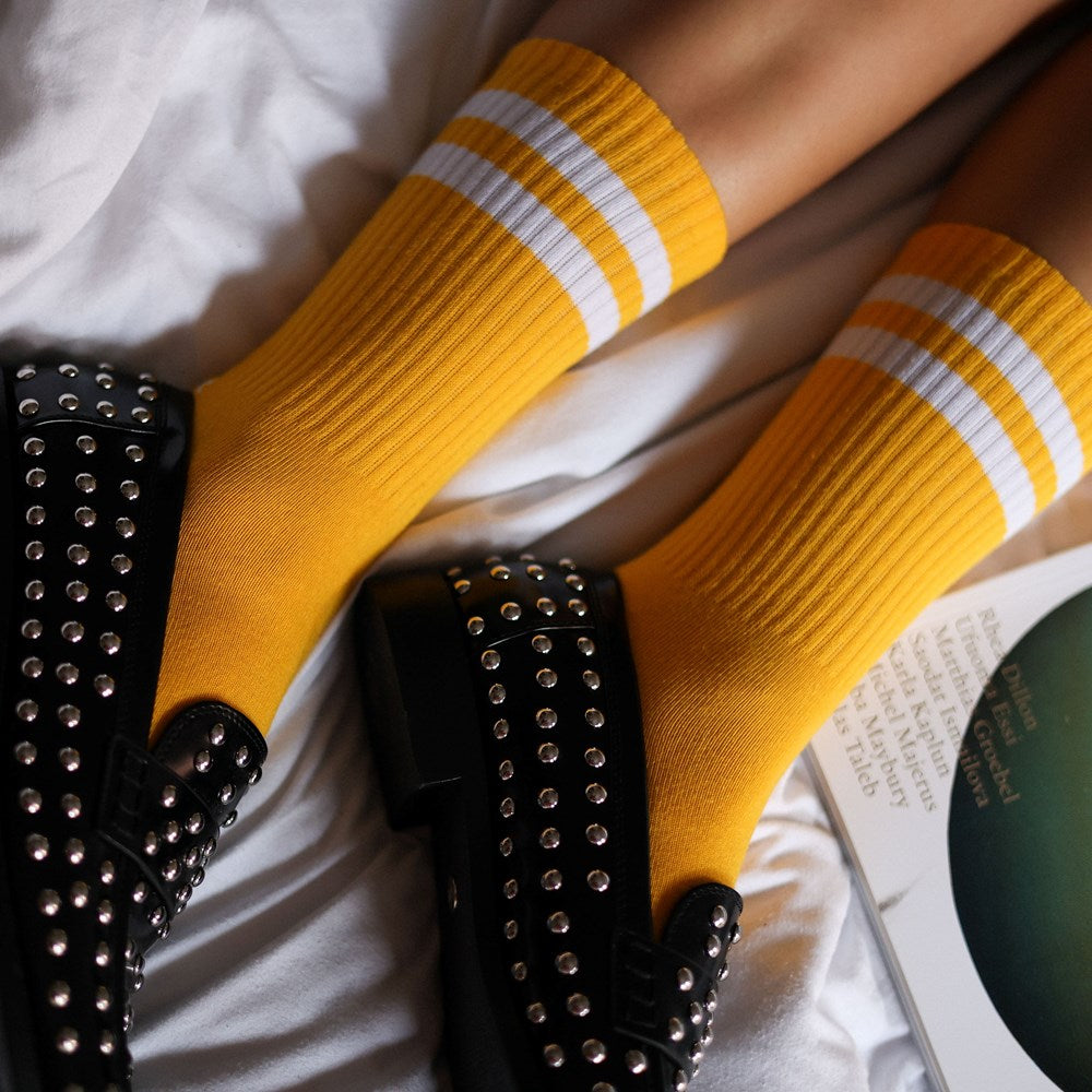 KLUE Organic cotton Tennis socks | Yellow | Size: 36/40