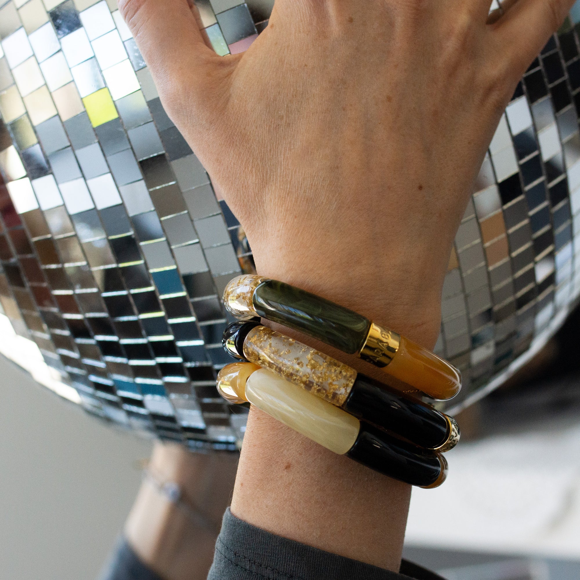 PARABAYA-BLACK NIGHT Bangle-Set of 3