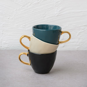 UNC-Good Morning Coffee Cup Blue Green -d.8.5 cm