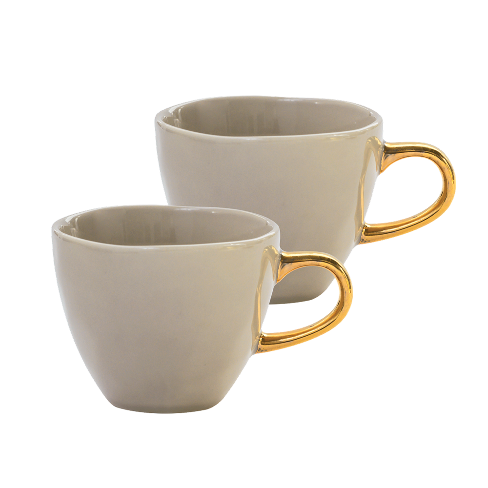 UNC-Good Morning Coffee Cup Gray Morn, set of 2, Giftpack