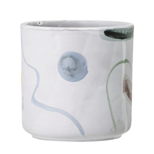 BLOOMINGVILLE - Zara Flowerpot, White, Terracotta