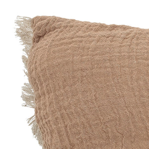 BLOOMINGVILLE -Adita Cushion, Brown, Cotton