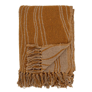BLOOMINGVILLE - Ginna Throw, Brown, Recycled Cotton