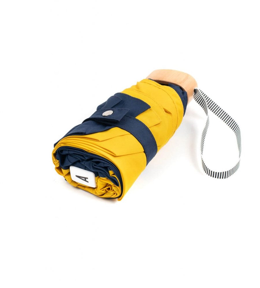 ANATOLE -Bicolour micro-umbrella SYDNEY yellow & navy blue