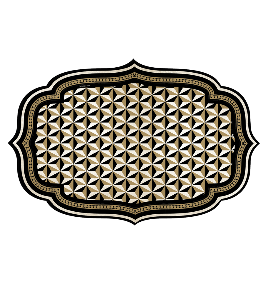 BEIJA FLOR - ROCK STAR Gold Cutout Vinyl Placemat?