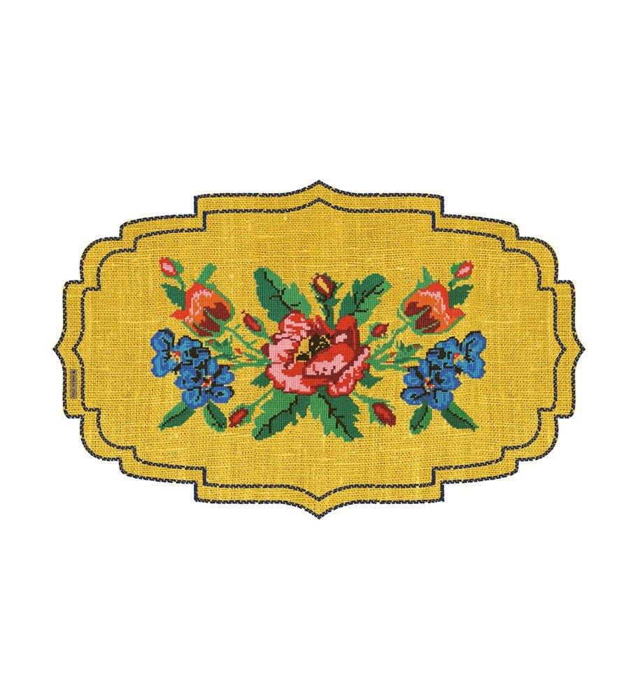 BEIJA FLOR - Gobelin Yellow Cutout Vinyl Placemat
