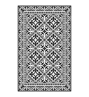 BEIJA FLOR- Flor de Lis  Black & White vinyl mat