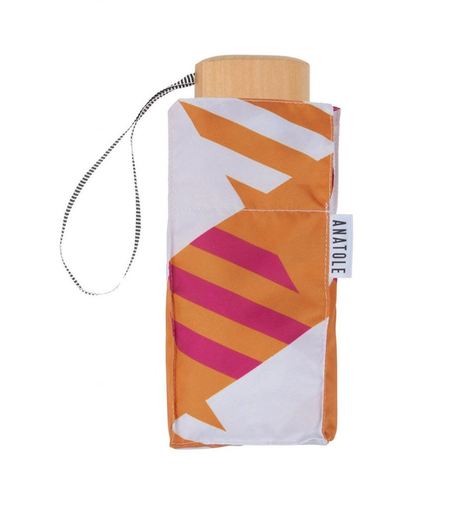 ANATOLE -Orange&Pink Gingham micro-umbrella -SLOANE