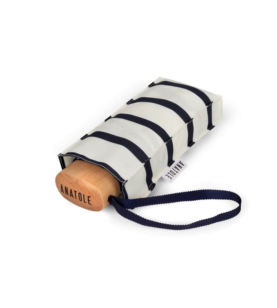 ANATOLE - Striped micro-umbrella navy stripes  HENRI