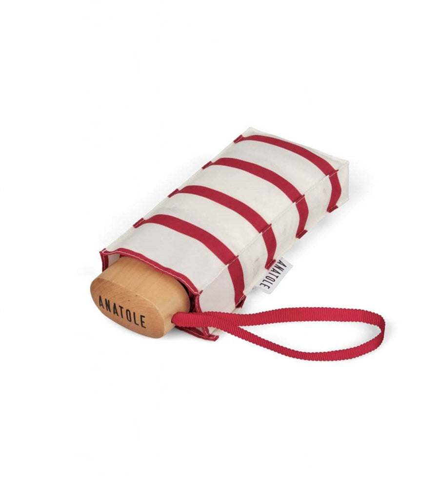 ANATOLE -Striped micro-umbrella Red stripes DIANA