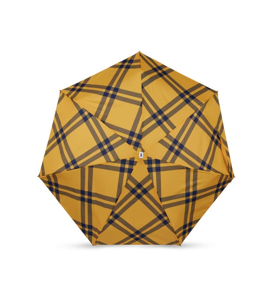ANATOLE -Yellow Tweed Gingham micro-umbrella - FINSBURY