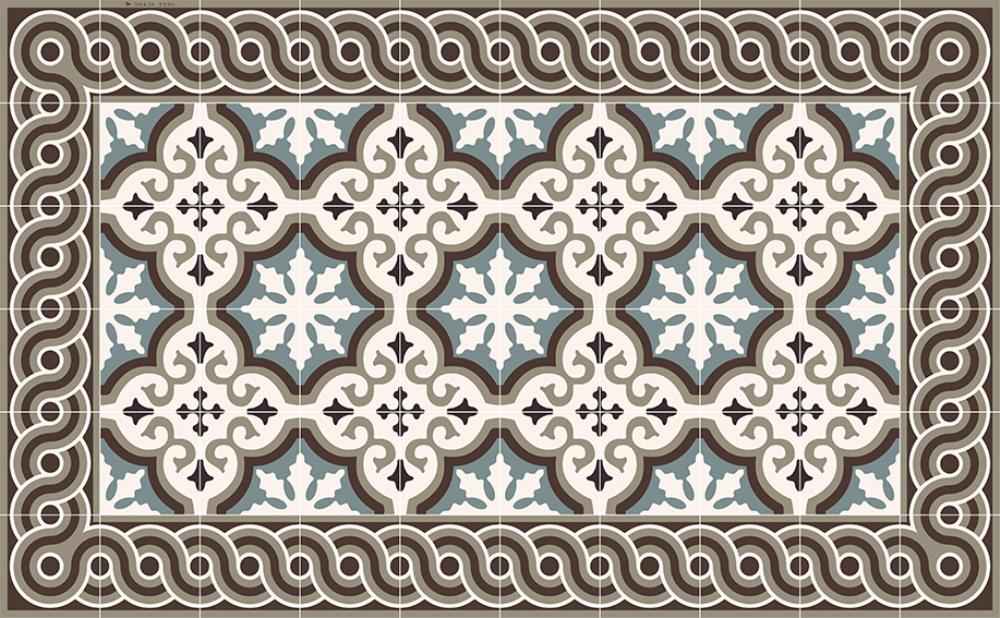 BEIJA FLOR - Mountain Classic Brown Vinyl Rug