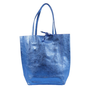 MAISON FANLI - Large Tote METALLIC ELECTRIC BLUE