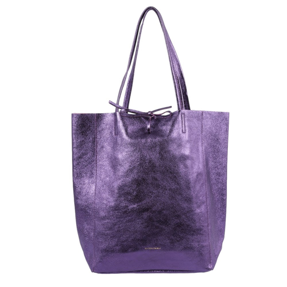 MAISON FANLI - Large Tote METALLIC PURPLE