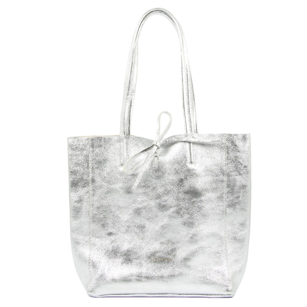 MAISON FANLI - Medium Tote METALLIC SILVER