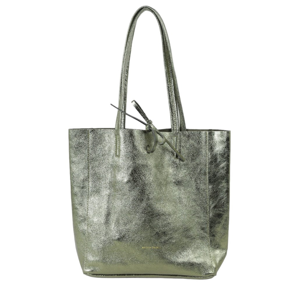 MAISON FANLI - Medium Tote METALLIC KHAKI