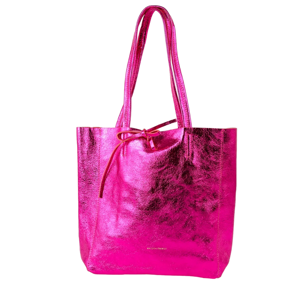 MAISON FANLI - Medium Tote METALLIC FUCHSIA