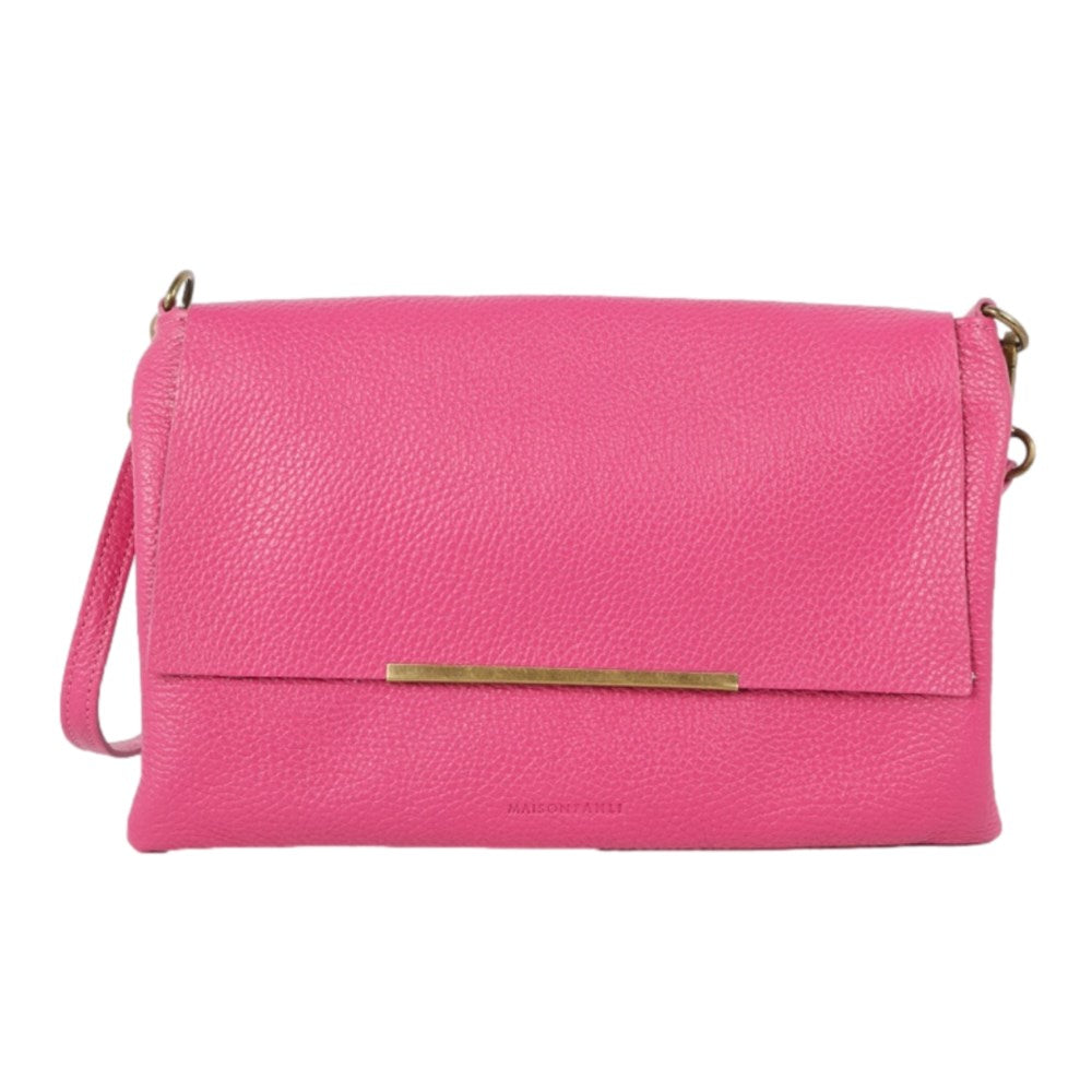 MAISON FANLI - Leather Cross Body Bag FLAMINGO