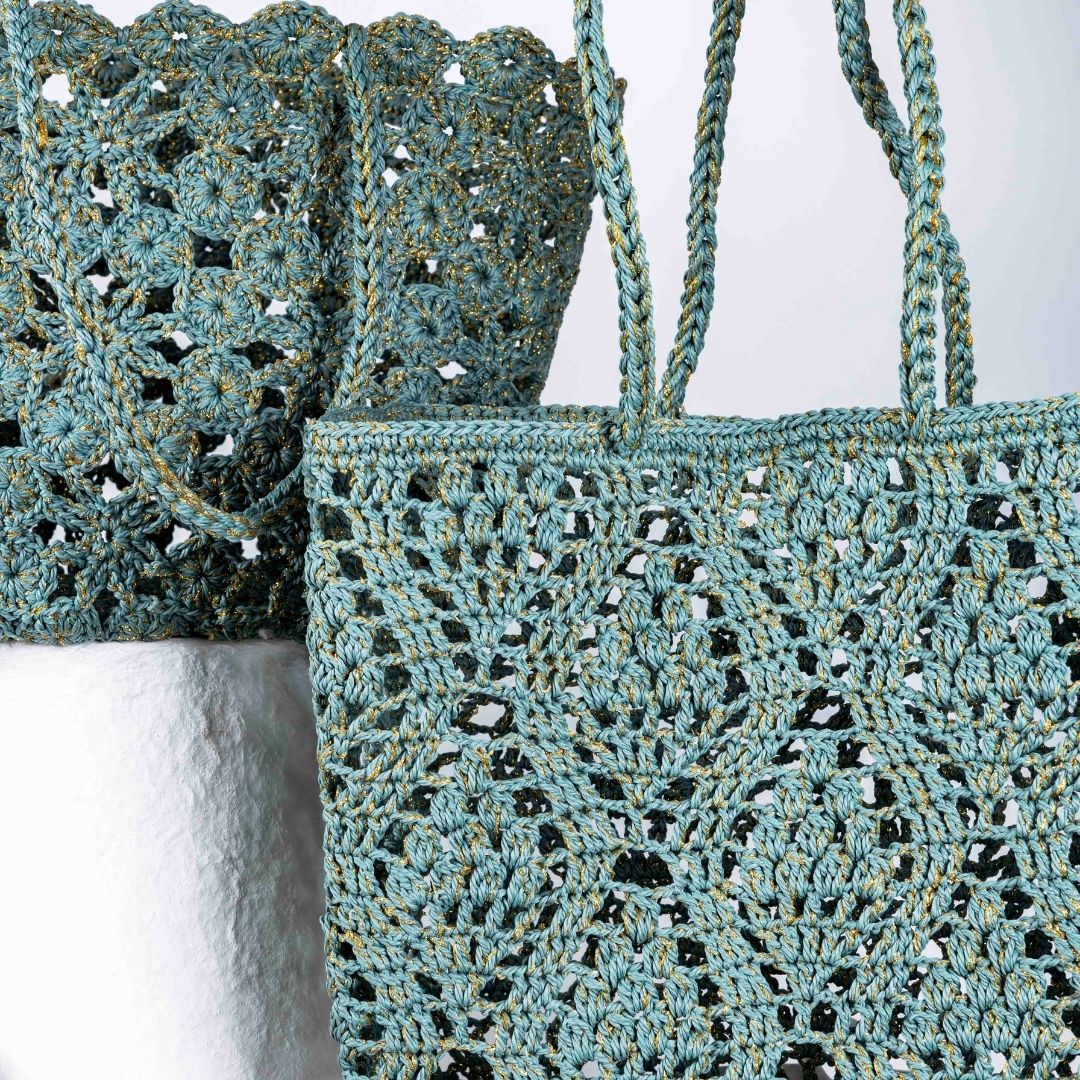 ANOUK Blue Gold - Crochet Basket