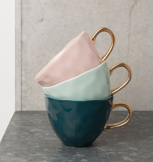 UNC-Good Morning Tea Cup Blue Green -d.11 cm