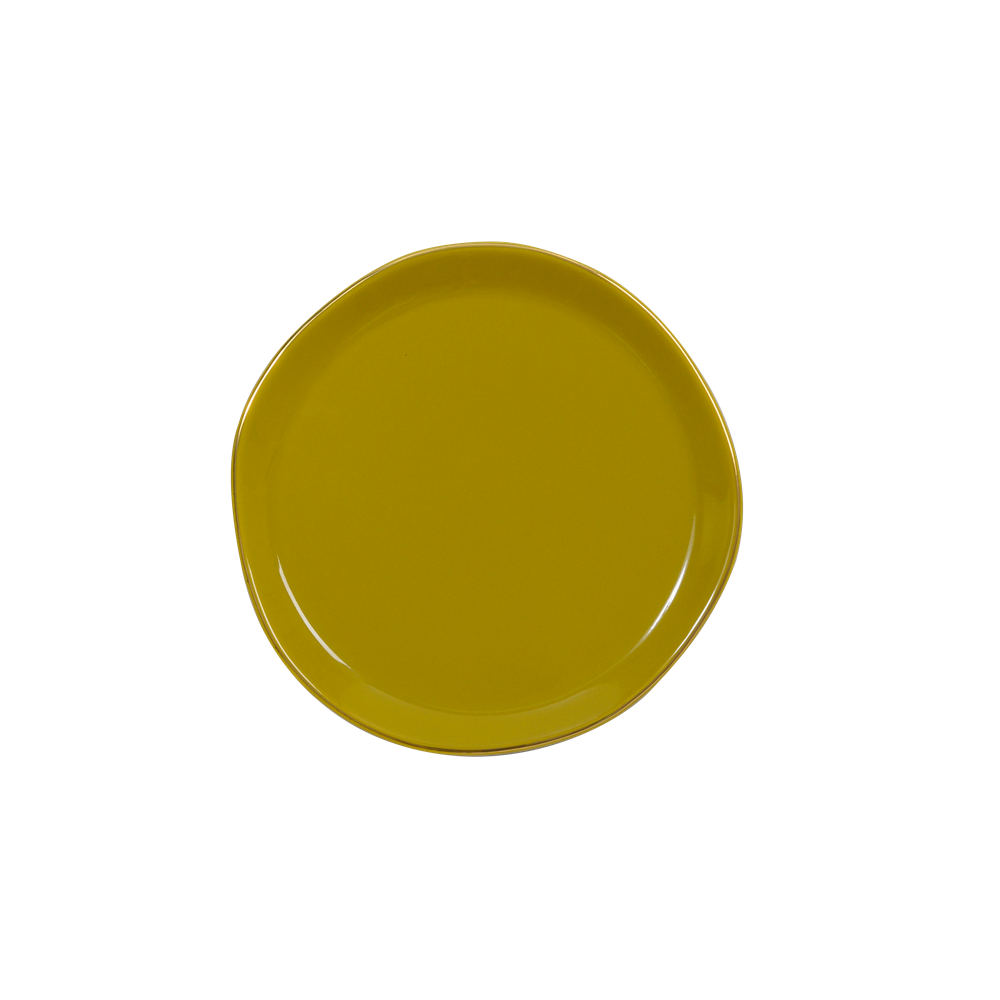 UNC-Good Morning plate amber green, Ø17 cm