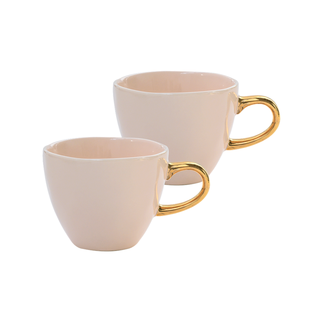 UNC-Good Morning Coffee Cup Old Pink, set of 2 Giftpack