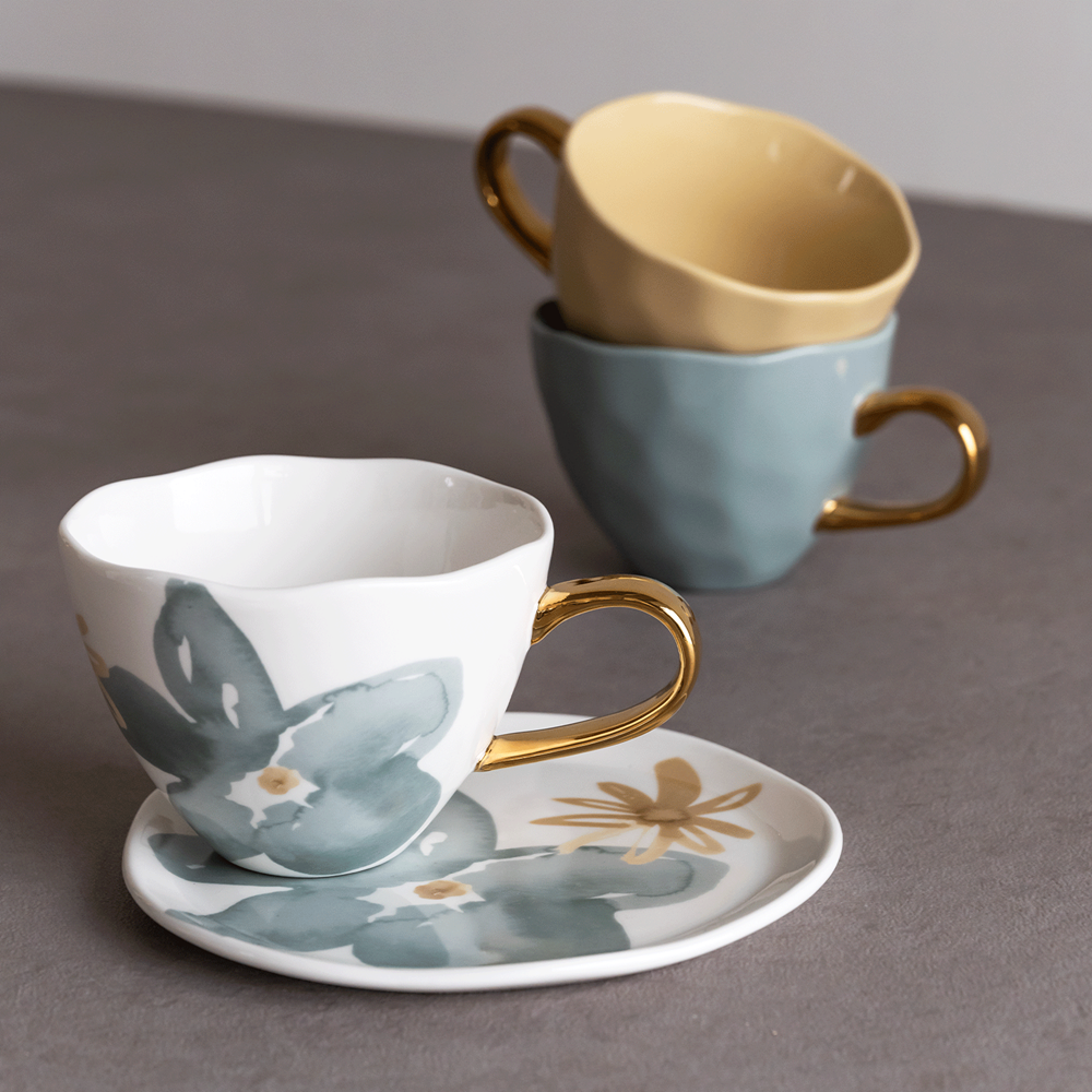 UNC-Good Morning Tea Cup Slate -d.11 cm