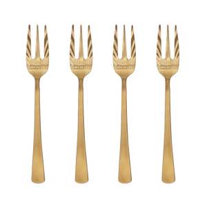 UNC-? Fork Gold, set of 4, in gift pack