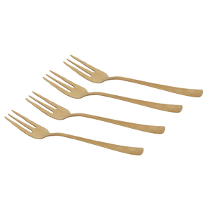 UNC-? Fork Gold, set of 4, in gift pack