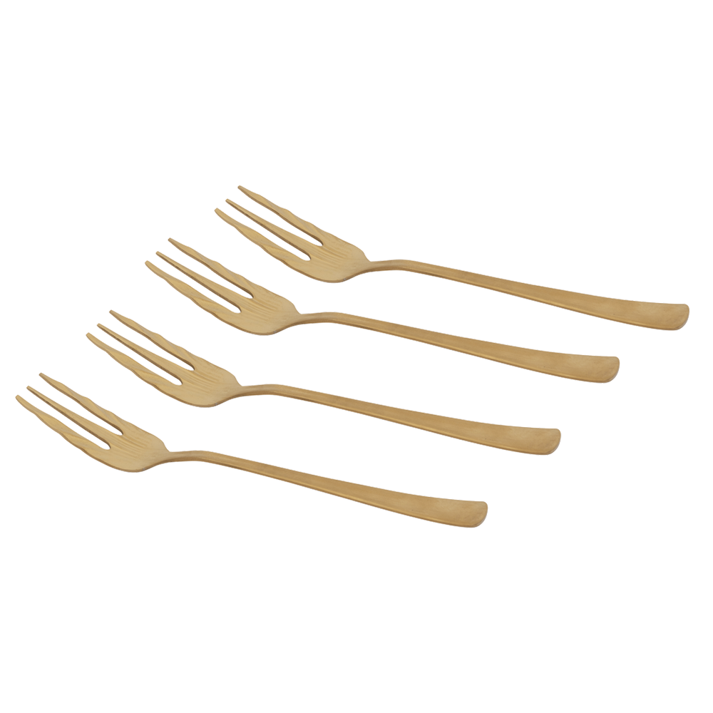 UNC-? Fork Gold, set of 4, in gift pack