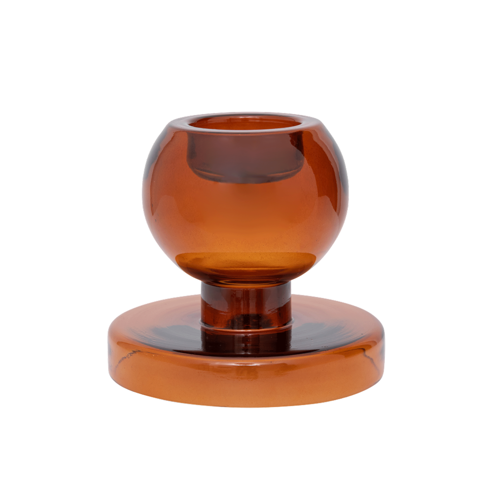 ?UNC-Candle holder Both Sides Apricot Orange