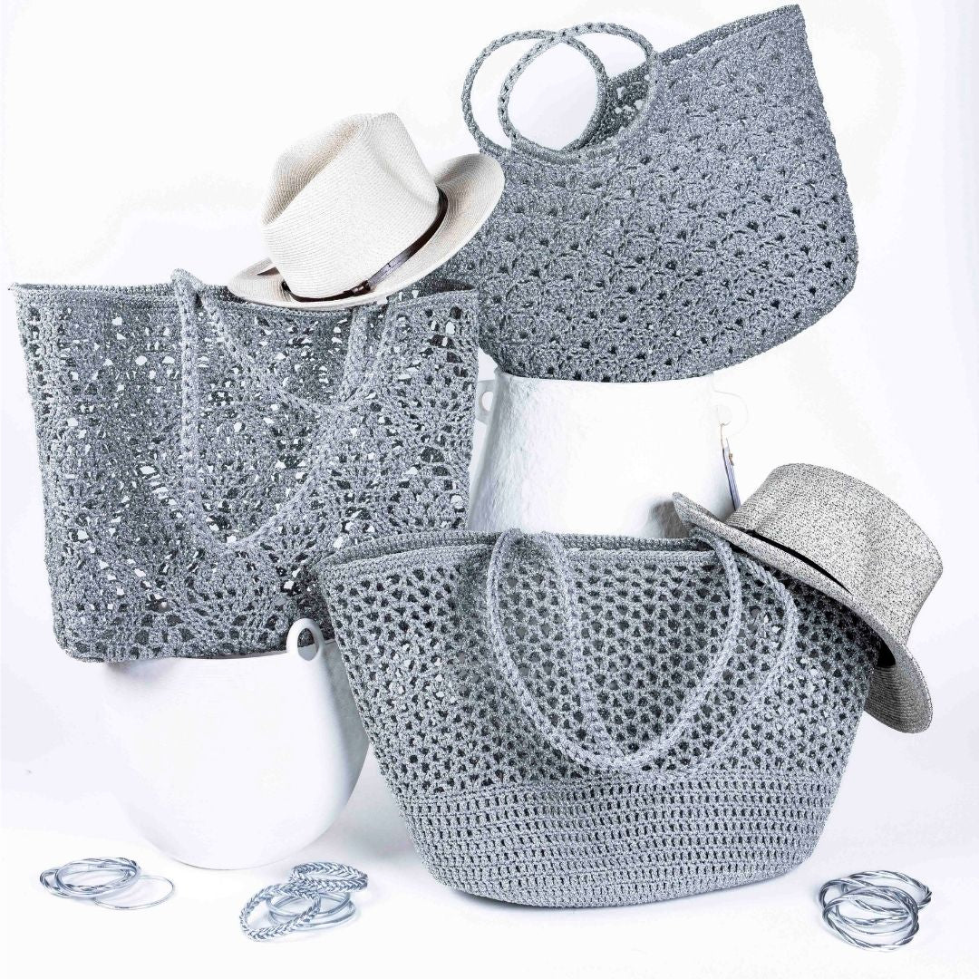 ROMY Silver - Crochet Basket