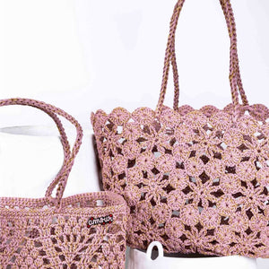 JANE Pink Gold - Crochet Basket