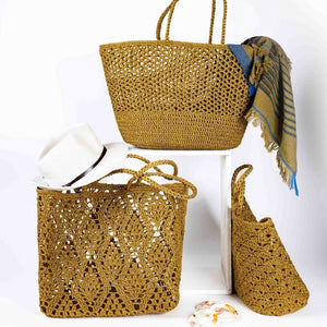 ROMY Gold - Crochet Basket
