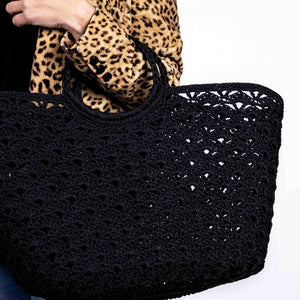 SOPHIA Black - Crochet Basket